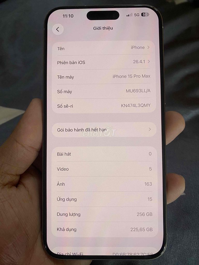iPhone 15 Pro Max 256GB Xám. Mua bán Điện thoại tại Huyện Nhơn Trạch Đồng Nai được đăng bởi dương hoàng long hình 1