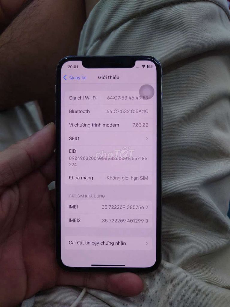 Apple iPhone XS 256GB Bạc. Mua bán Điện thoại tại Quận 12 Tp Hồ Chí Minh được đăng bởi TMT Dr Tran hình 1