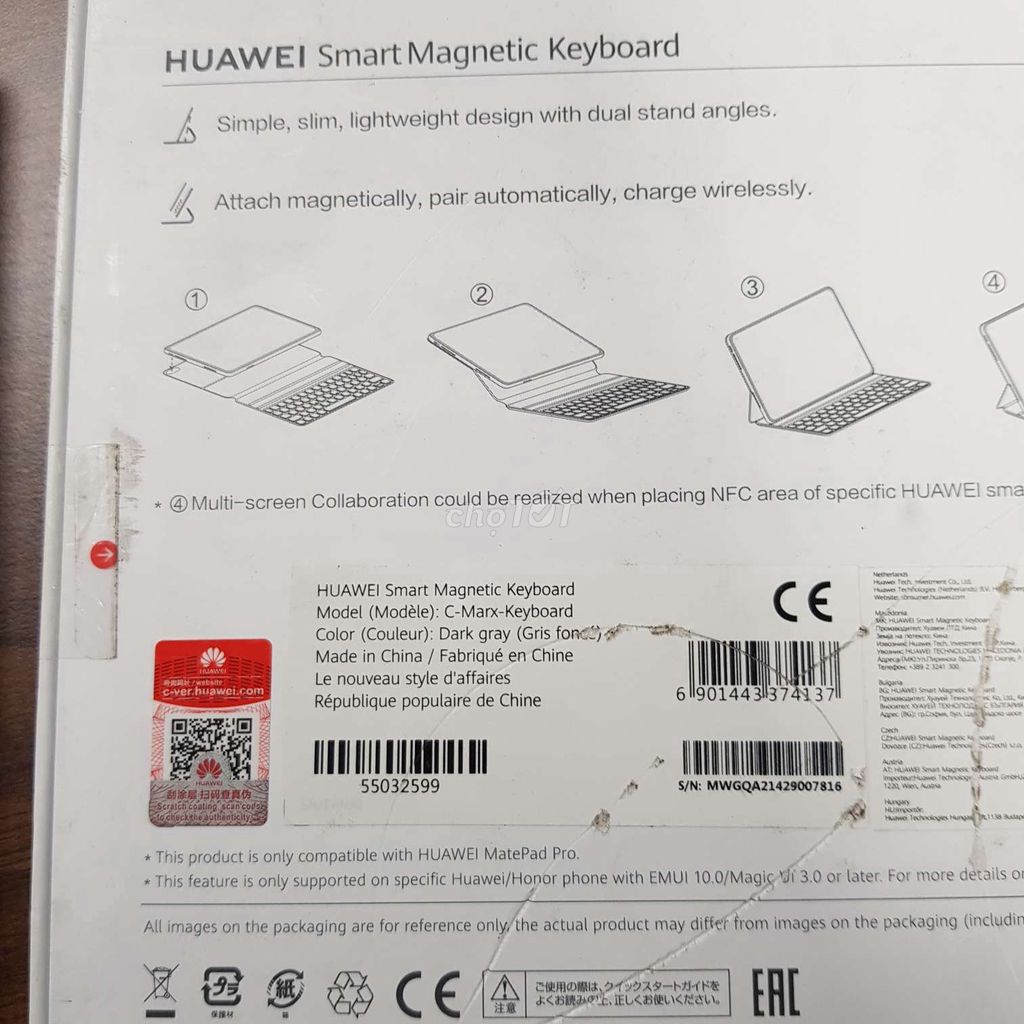 Bàn phím Huawei Smart magetic cho Matepad Pro. Mới