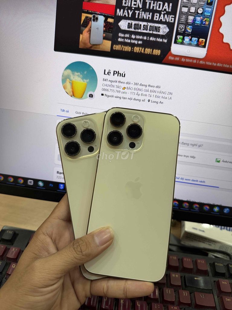 Apple iPhone 14 Pro Max Vàng Lock. Mua bán Điện thoại tại Huyện Đức Hòa Long An được đăng bởi Lê Táo hình 1