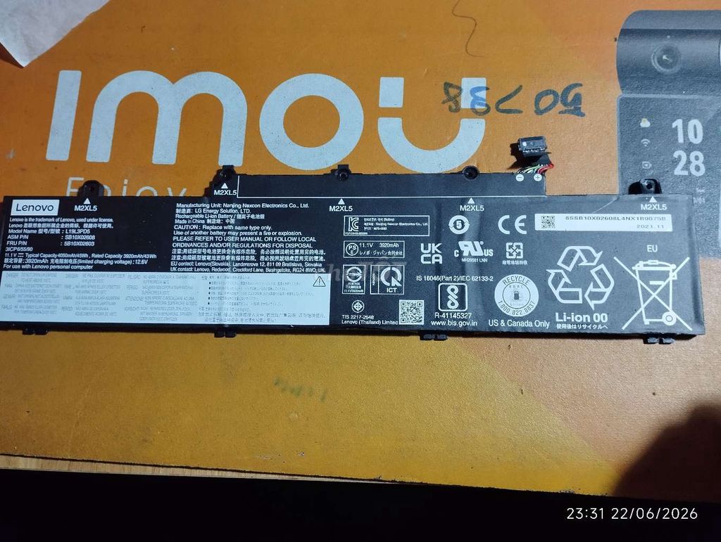 Pin laptop Lenovo ThinkPad E14/E15. Mua bán Linh kiện (RAM, Card...) tại Huyện Bình Chánh Tp Hồ Chí Minh được đăng bởi NGUYỄN MINH KIỀU hình 1
