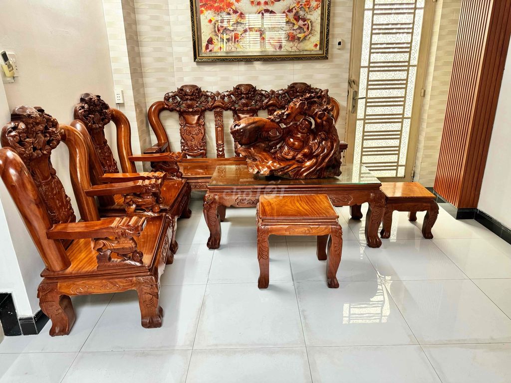 Bộ ghế gỗ 6 món Nâu. Mua bán Bàn ghế tại Quận 6 Tp Hồ Chí Minh được đăng bởi Nguyen Tam Vy hình 1