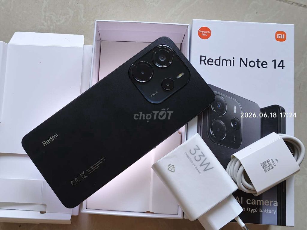 Xiaomi Redmi Note 14 8GB/128GB Đen. Mua bán Điện thoại tại Quận 7 Tp Hồ Chí Minh được đăng bởi THÔNG VÕ hình 1