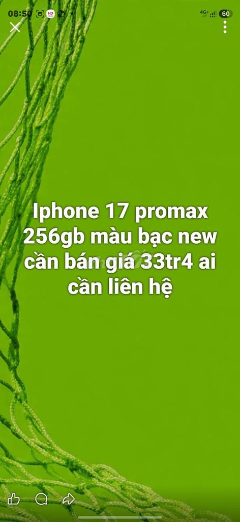 Apple iPhone 17 Pro Max 256GB Bạc Mới, nguyên seal. Mua bán Điện thoại tại Thành phố Đà Lạt Lâm Đồng được đăng bởi quốc tú hình 1