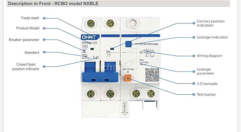 Cầu dao chống rò CHINT NXBLE-63 3P+N 63A. Mua bán Đồ chuyên dụng, Giống nuôi trồng tại Quận Gò Vấp Tp Hồ Chí Minh được đăng bởi An  Nhiên hình 1