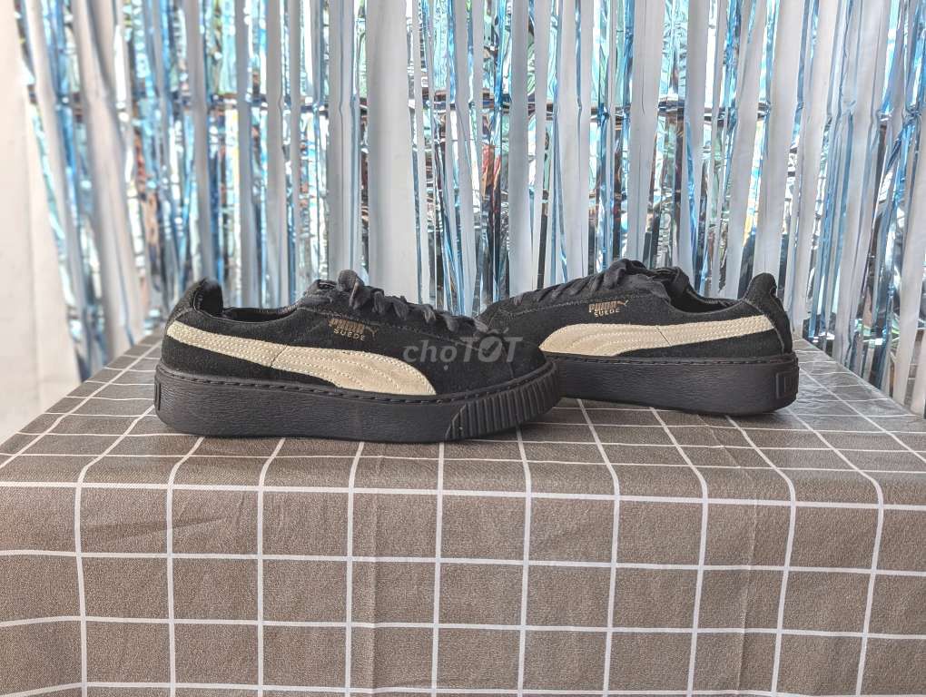 Giày Puma Đen Đế Bằng size 37,5