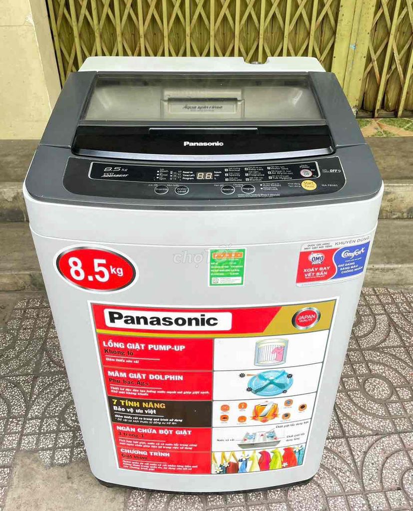 Máy giặt Panasonic F8S8B 8.5kg êm tiết kiệm🖤