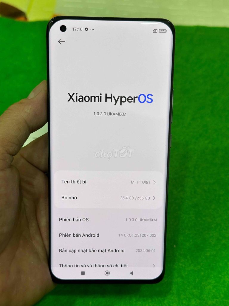 Xiaomi Mi11U, bản 12/256, đen, QT. Mua bán Điện thoại tại Quận Hoàng Mai Hà Nội được đăng bởi Yến Trang hình 1