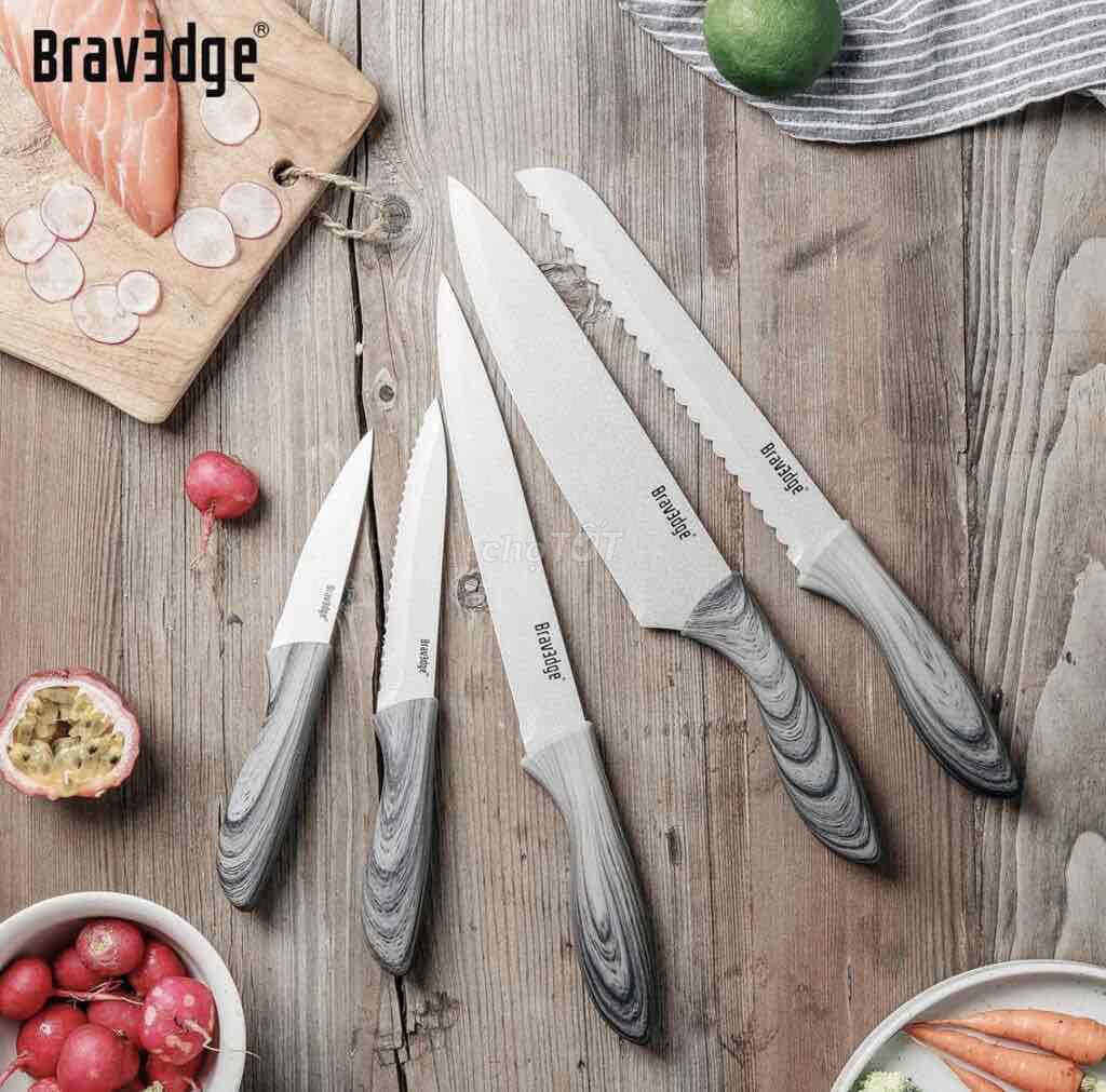 Bộ dao làm bếp chuyên nghiệp 5 món hãng Bravedge