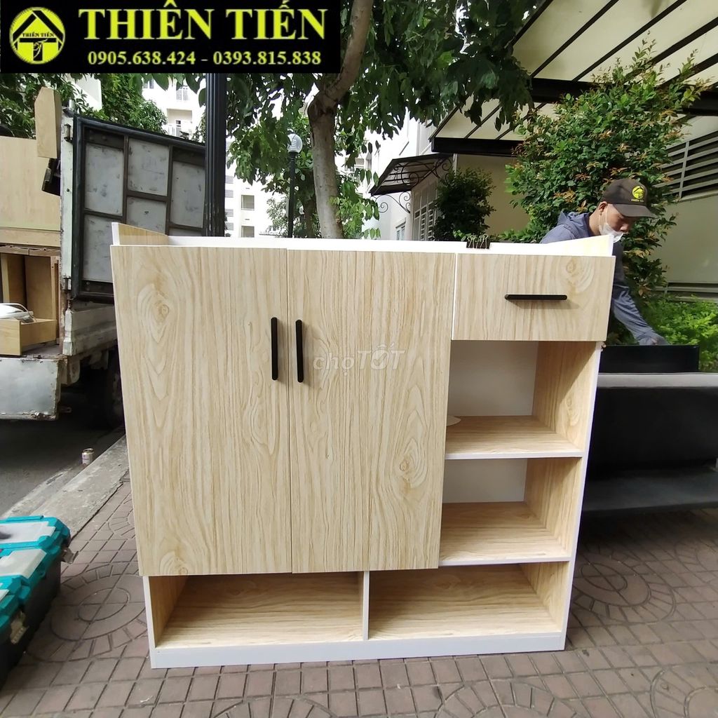 Tủ giày Nhựa Vàng vân gỗ 1m2. Mua bán Tủ, kệ gia đình tại Thành phố Qui Nhơn Bình Định được đăng bởi Thiên Tiến Quy Nhơn hình 1