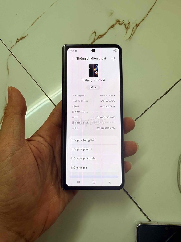 Bán Xác Samsung Zfold4 Ram12/256 zin hỏng màn. Mua bán Điện thoại tại Quận Hà Đông Hà Nội được đăng bởi Mạnh Mobile hình 1
