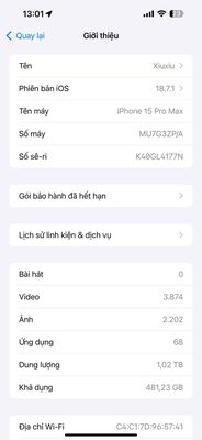 15promax 1T full box. Mua bán Điện thoại tại Huyện Đông Anh Hà Nội được đăng bởi E thanh