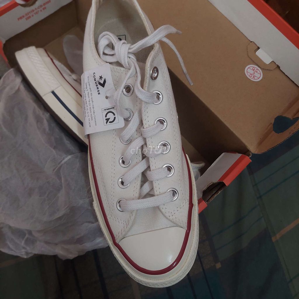 Giày converse 1970s vải trắng authentic new