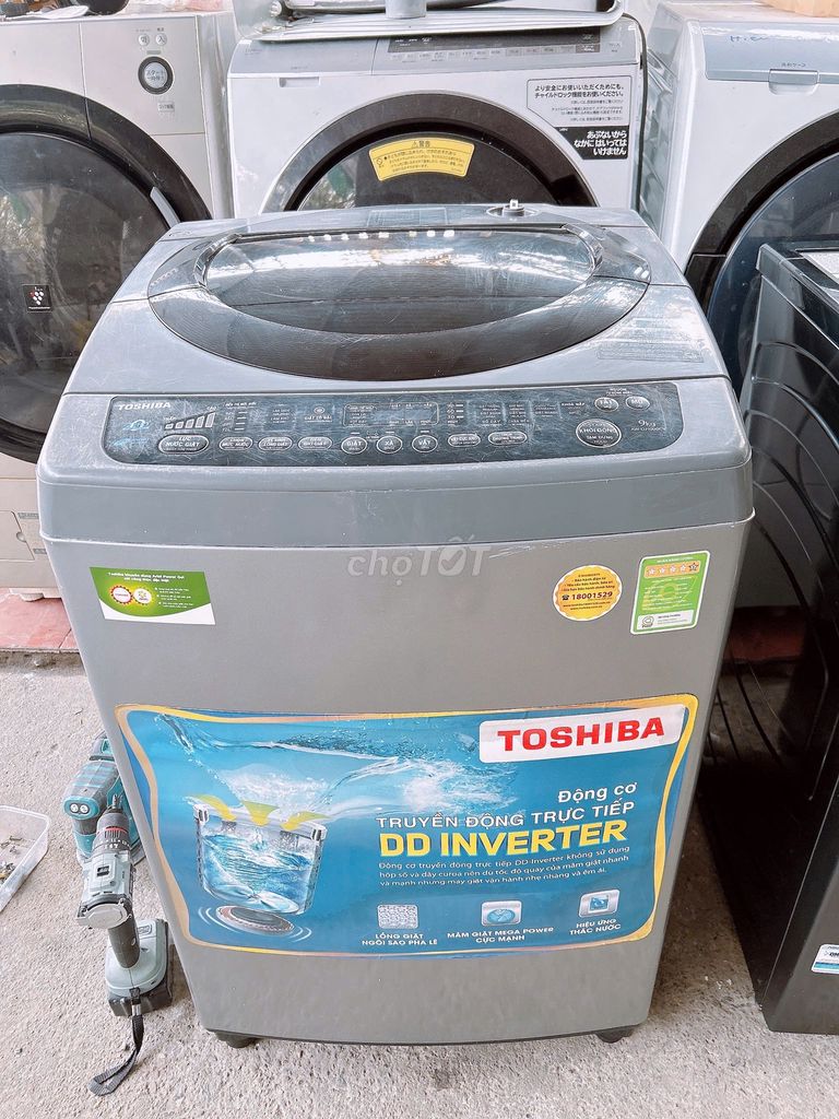 máy giặt Toshiba Inverter nguyên zin 10,0kg bền