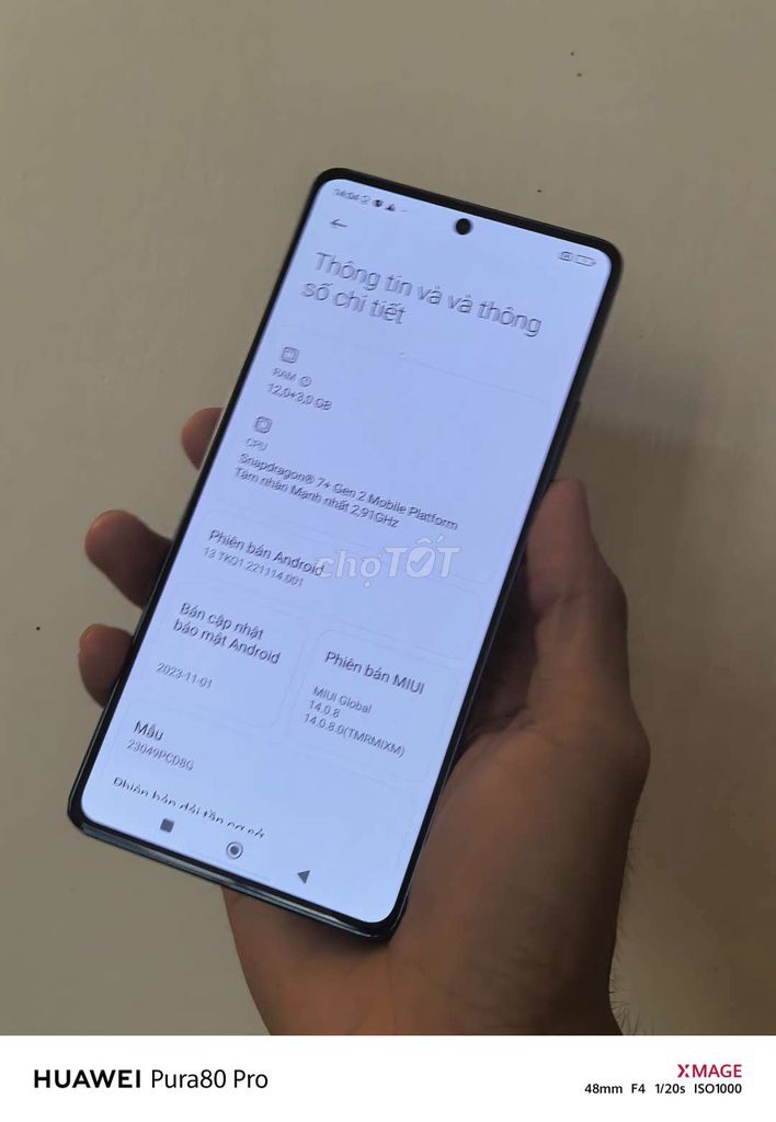 Xiaomi Redmi Note 12 Turbo 12GB/256GB Xám. Mua bán Điện thoại tại Thành phố Mỹ Tho Tiền Giang được đăng bởi Quan Nguyễn  hình 1