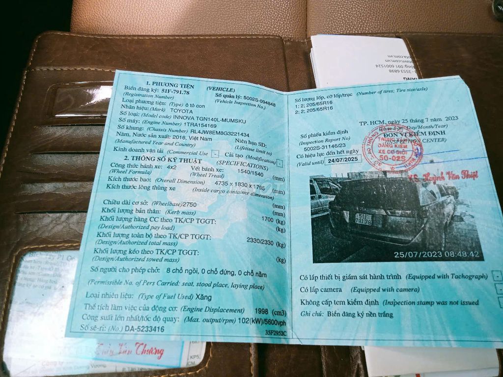 Toyota Innova 2016 2.0E - 282000 km. Mua bán Ô tô tại Quận 6 Tp Hồ Chí Minh được đăng bởi Trinh Tu Nguyet hình 2