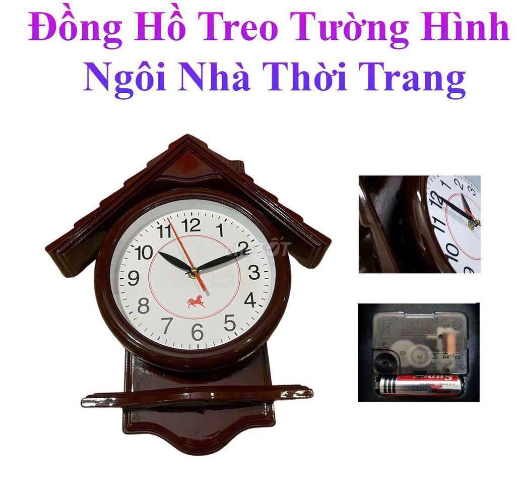 Đồng hồ trang trí hình ngôi nhà