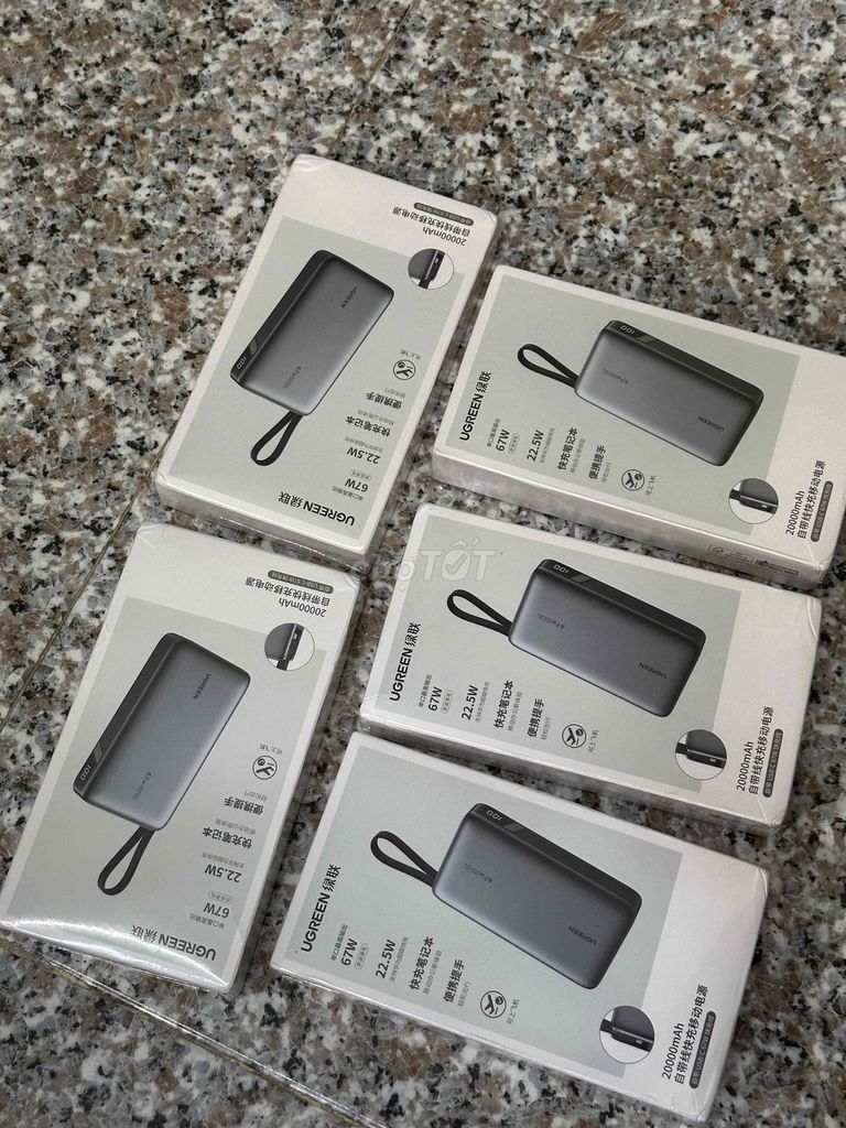 Sạc dự phòng Ugreen PB556 20000mAh nhanh 67w. Mua bán Phụ kiện (Màn hình, Chuột...) tại Thành phố Mỹ Tho Tiền Giang được đăng bởi Lê Đức hình 1