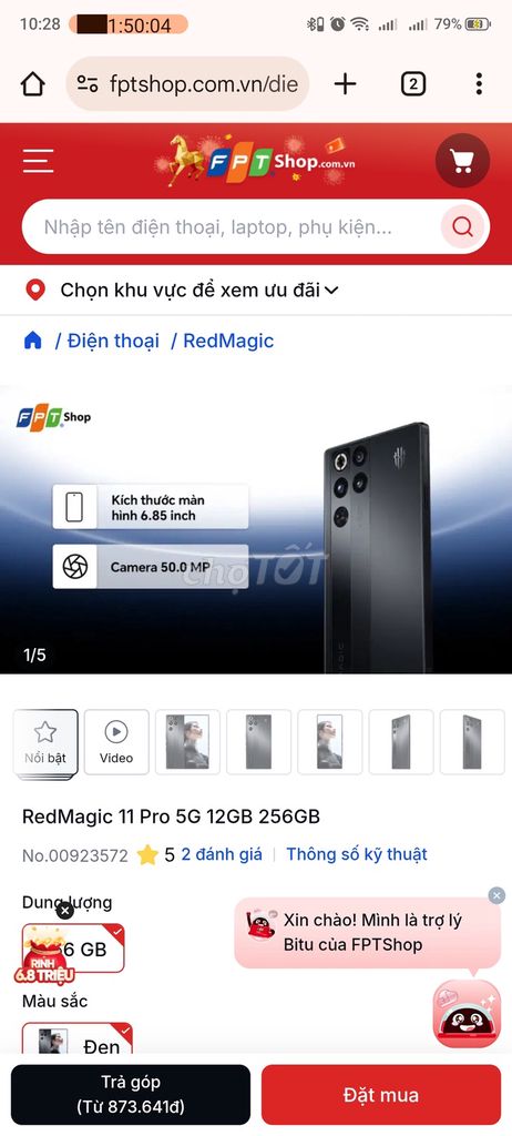 RedMagic 11 Pro 5G 256GB Đen. Mua bán Điện thoại tại Thị xã La Gi Bình Thuận được đăng bởi Trần Thanh Tùng hình 1