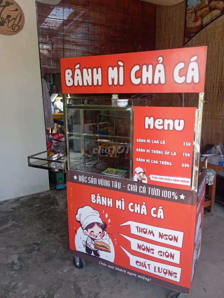 Thanh lý tủ bán bánh mì chả cá