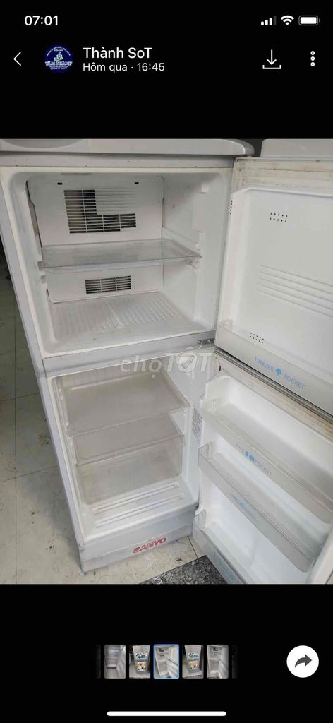 bán tủ lạnh sanyo có ship chạy tốt tủ 120l