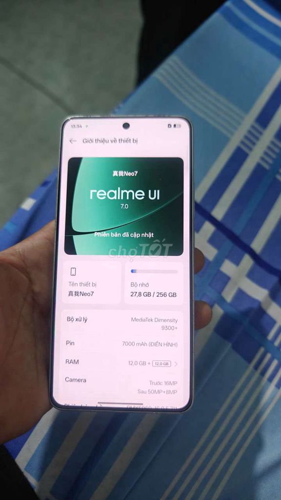 Realme Neo 7 256GB Trắng. Mua bán Điện thoại tại Thành phố Vĩnh Long Vĩnh Long được đăng bởi con sâu  hình 1