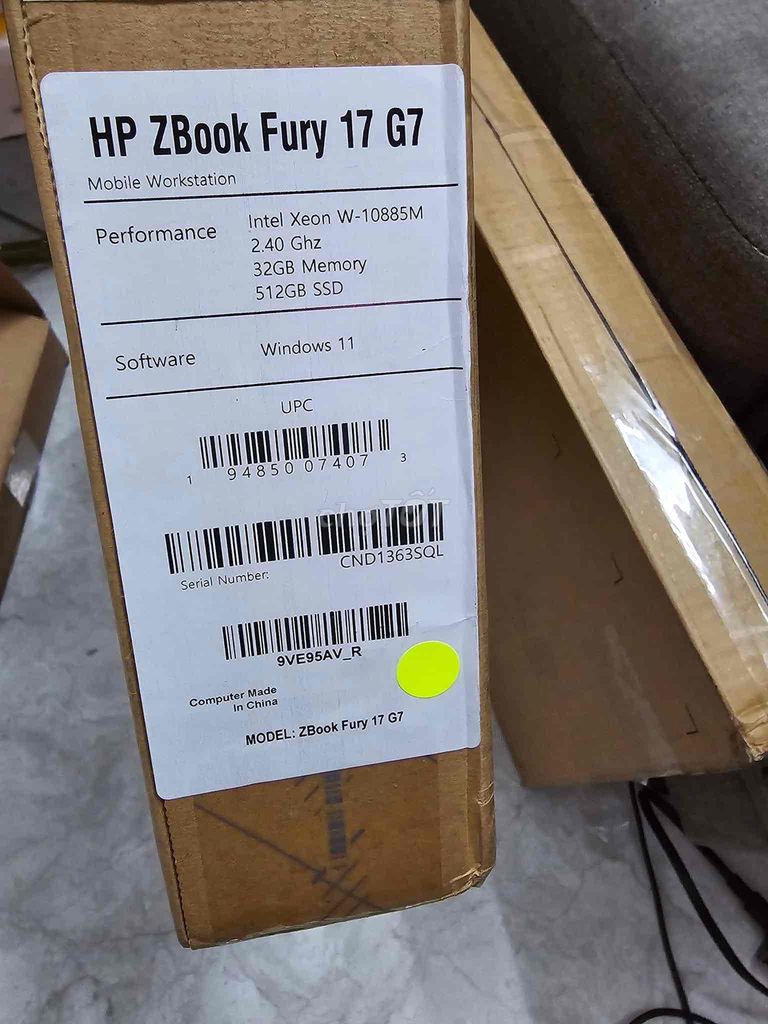HP Zbook Fury 17 G7 Xeon 10885M 32G 512G New 100%