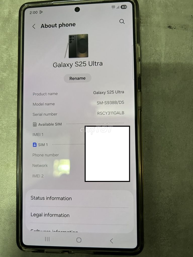 Samsung S25 Ultra 256GB Đen. Mua bán Điện thoại tại Quận Tân Phú Tp Hồ Chí Minh được đăng bởi Nguyen duy Dinh hình 1