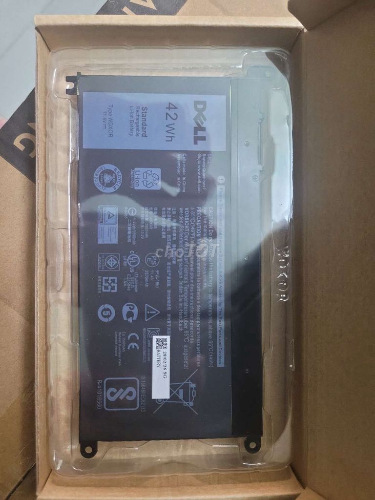 Pin laptop Dell WDXOR. Mua bán Linh kiện (RAM, Card...) tại Huyện Châu Thành An Giang được đăng bởi NQT PC hình 1
