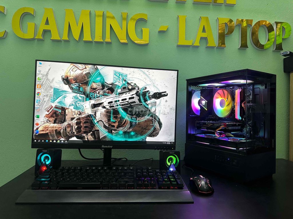 full Bộ Gaming đời cao Màn 24' 100hz ae chiến