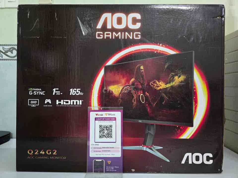 Aoc 24” 2k 165hz và LG 27” 75hz