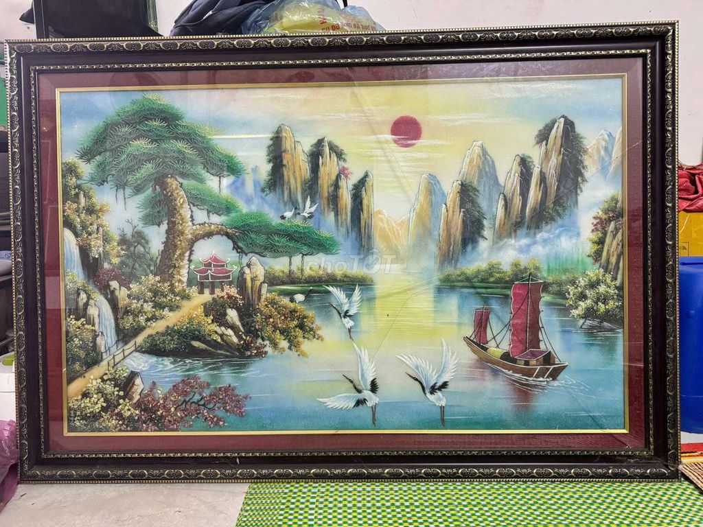 Tranh đá quý Thuận buồm xuôi gió. Mua bán Đồ sưu tầm, đồ cổ tại Quận Đống Đa Hà Nội được đăng bởi Cậu Út hình 1