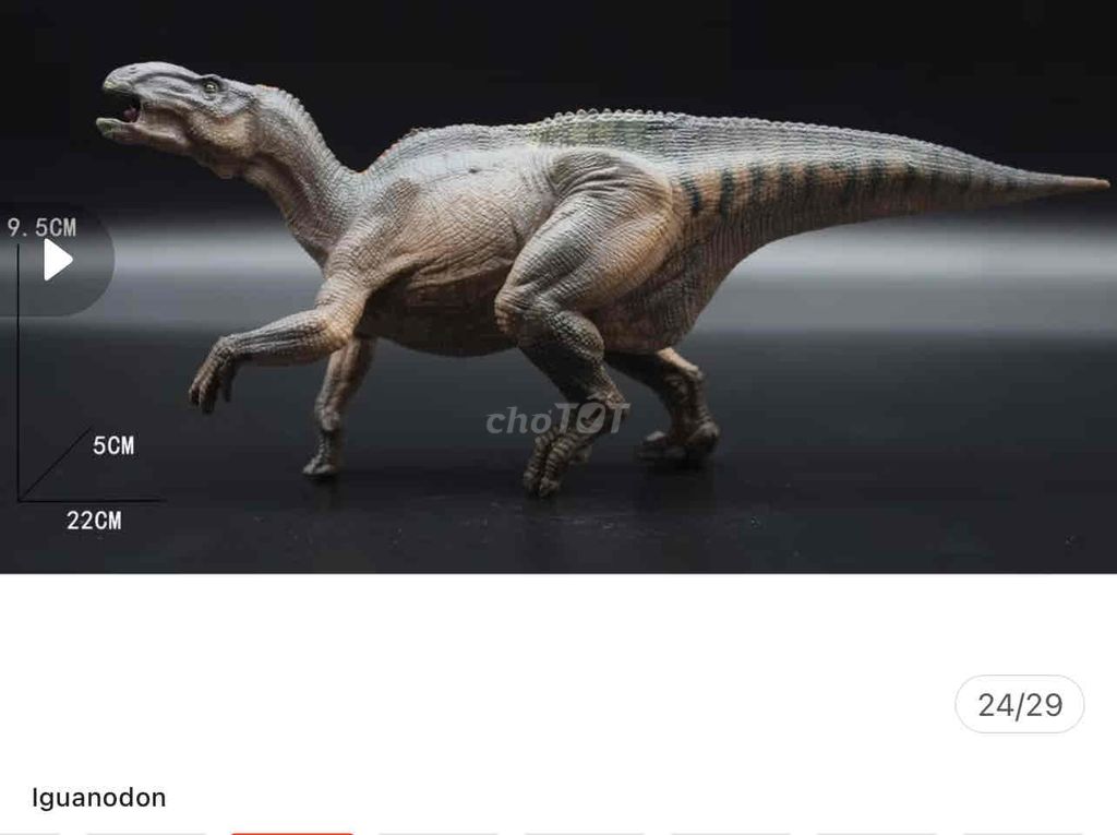 Khủng long Iguanodon cho bé mới nguyên dài 22cm