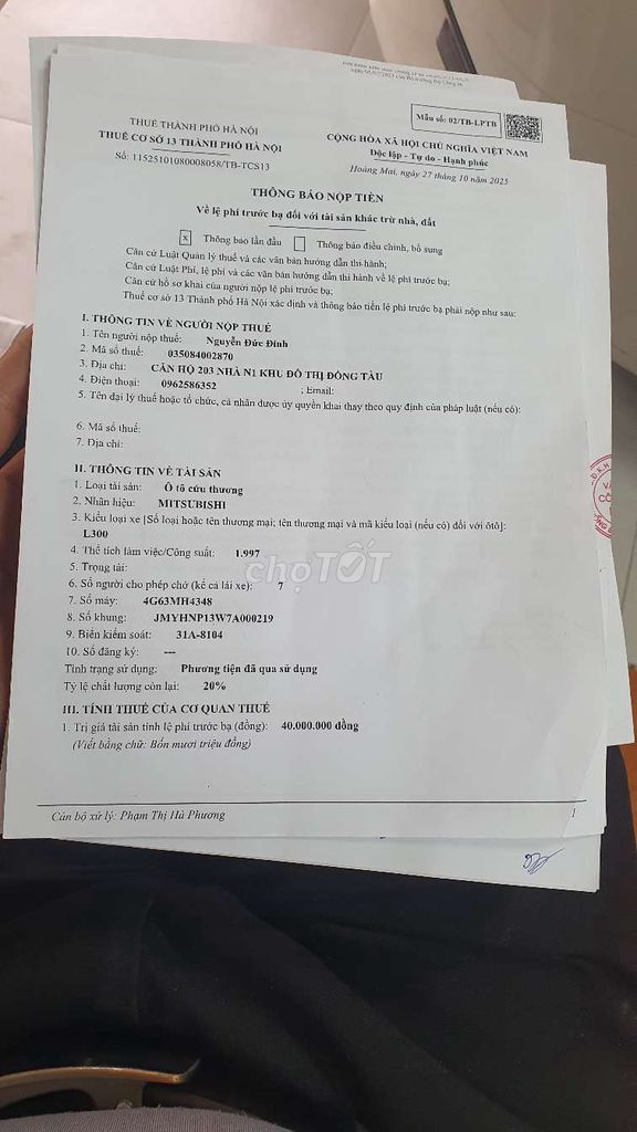 2006 Tôi không rõ - 21800 km. Mua bán Ô tô tại Quận Hoàng Mai Hà Nội được đăng bởi nguyên Đức đỉnh hình 3