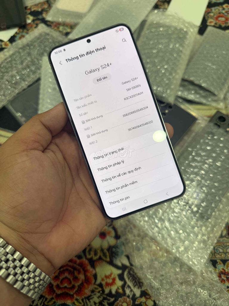 Samsung Galaxy S24+ Xám. Mua bán Điện thoại tại Quận 8 Tp Hồ Chí Minh được đăng bởi bin mobile  hình 1