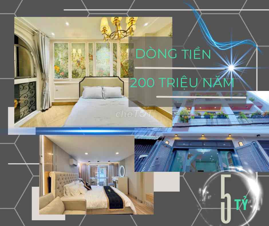 Nhà gần vòng xoay Lăng Cha Cả,trệt 2 lầu,thu nhập 200tr năm,NT full,5T