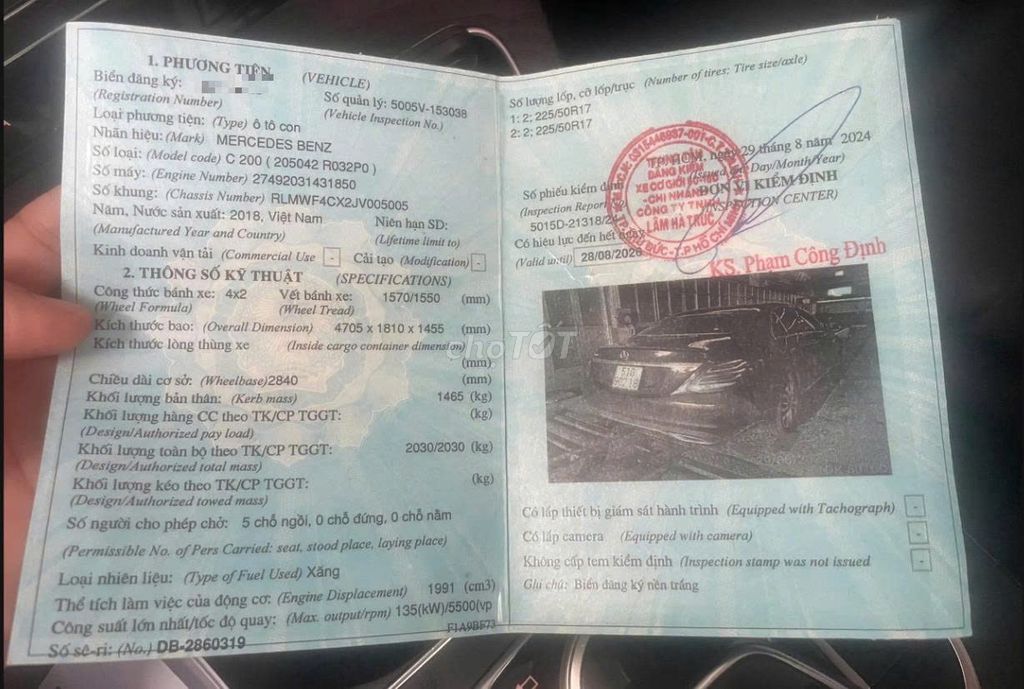 Bán xe Mer C200 12/2018 chính chủ giá 650 triệu. Mua bán Ô tô tại Thành phố Thủ Đức Tp Hồ Chí Minh được đăng bởi Vân Anh hình 9