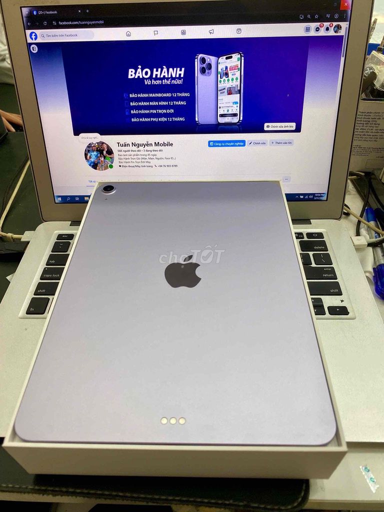 Ipad Air 11inch M3 128G - Wifi -  Tím -  ZA/A. Mua bán Máy tính bảng tại Quận 3 Tp Hồ Chí Minh được đăng bởi Tuấn Nguyễn hình 1