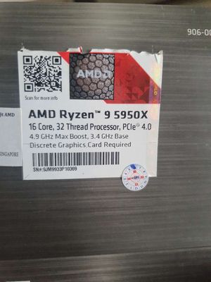 Cpu AMD R9 5950X 16 nhân 32 luồng / 64MB / AM4