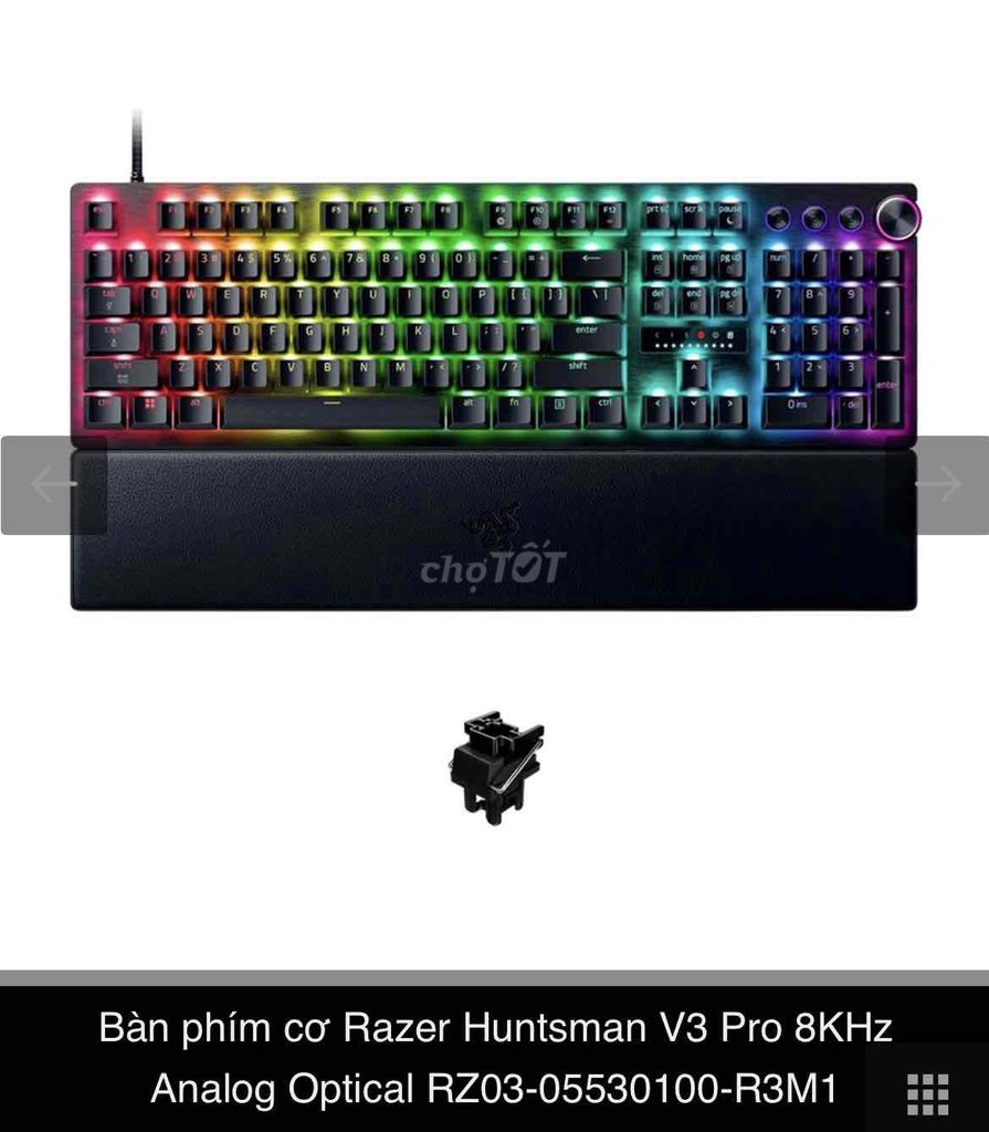 Bàn phím cơ Razer Huntsman V3 Pro Đen Mới 100%. Mua bán Phụ kiện (Màn hình, Chuột...) tại Quận 3 Tp Hồ Chí Minh được đăng bởi Lưu Vĩ San hình 1