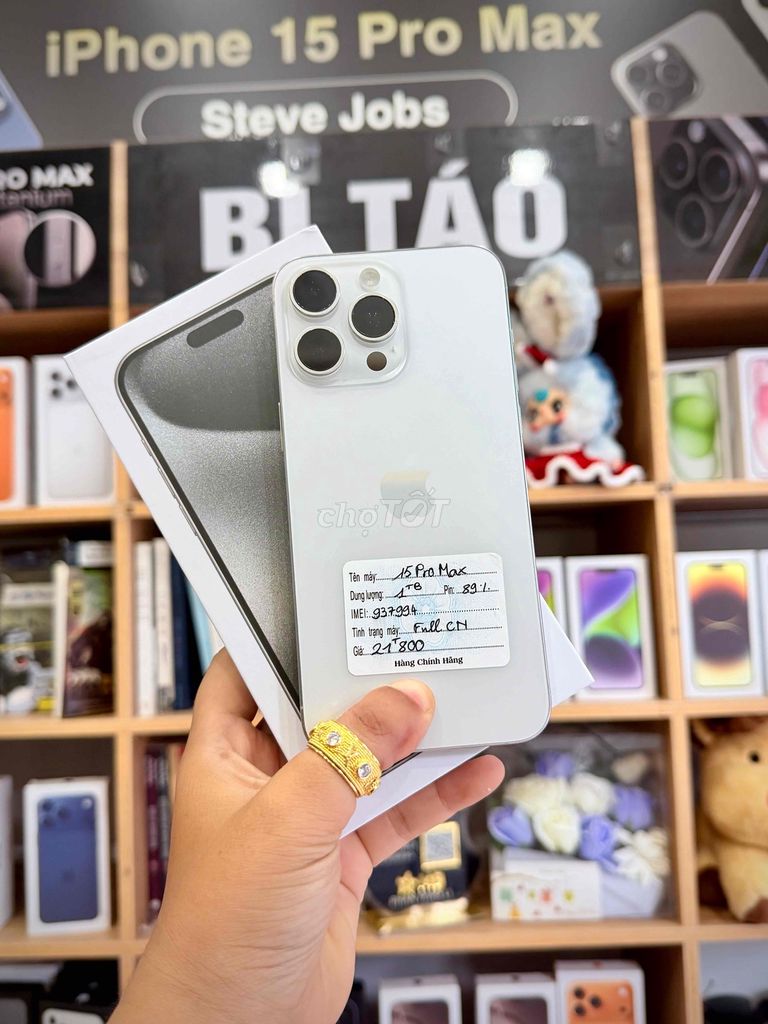 iPhone 15 Pro Max 1TB TiTan Trắng. Mua bán Điện thoại tại Thành phố Long Xuyên An Giang được đăng bởi Bi Táo Store hình 1