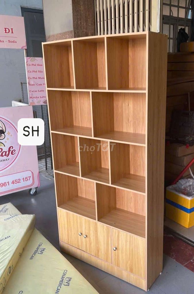 Tủ sách , tủ trưng bày,kệ spa gỗ MDF 160x80x24cm. Mua bán Tủ, kệ gia đình tại Quận Cẩm Lệ Đà Nẵng được đăng bởi Ngọcn shop hình 1