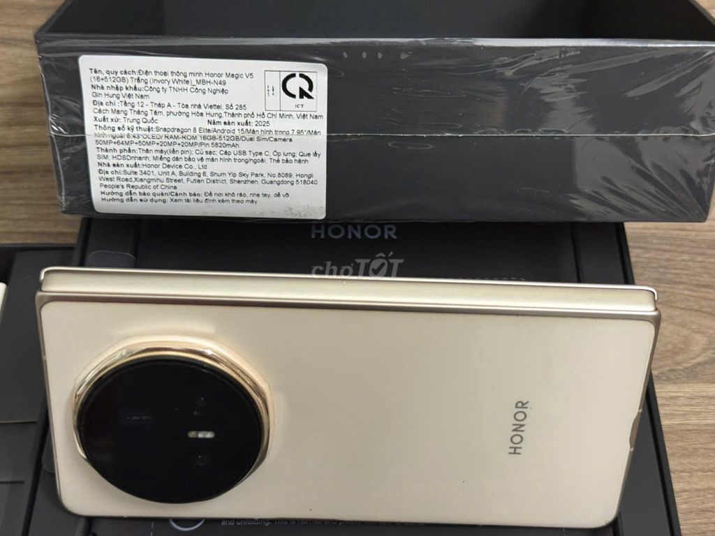 Honor Magic V5 512GB Trắng vàng. Mua bán Điện thoại tại Quận Tân Bình Tp Hồ Chí Minh được đăng bởi Vu hình 1