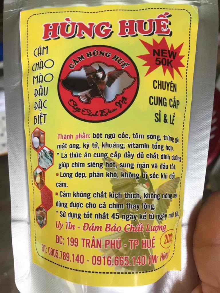 Thức ăn cao cấp cho  chim chào mào  Hùng Huế 500g. Mua bán Phụ kiện, Thức ăn, Dịch vụ tại Thành phố Huế Thừa Thiên Huế được đăng bởi Anh hùng hình 1