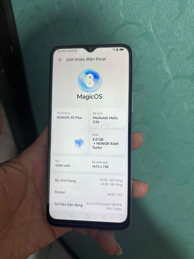 Honor X5 Plus 4GB/64GB Xám. Mua bán Điện thoại tại Thành phố Bà Rịa Bà Rịa - Vũng Tàu được đăng bởi thanh lý hình 1