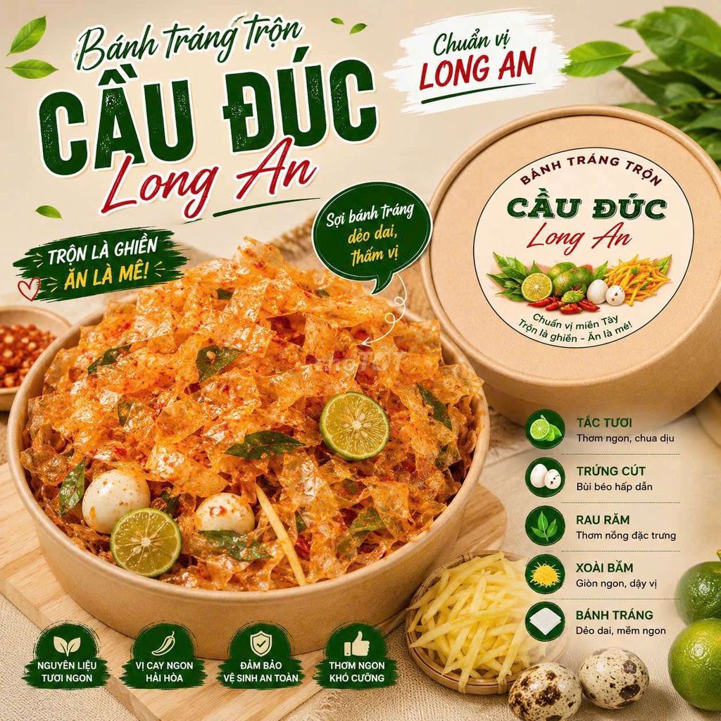 Bánh tráng trộn Sa tế tỏi phi Long An. Mua bán Đồ ăn, thực phẩm và các loại khác tại Quận Tân Phú Tp Hồ Chí Minh được đăng bởi Thao Vo hình 1