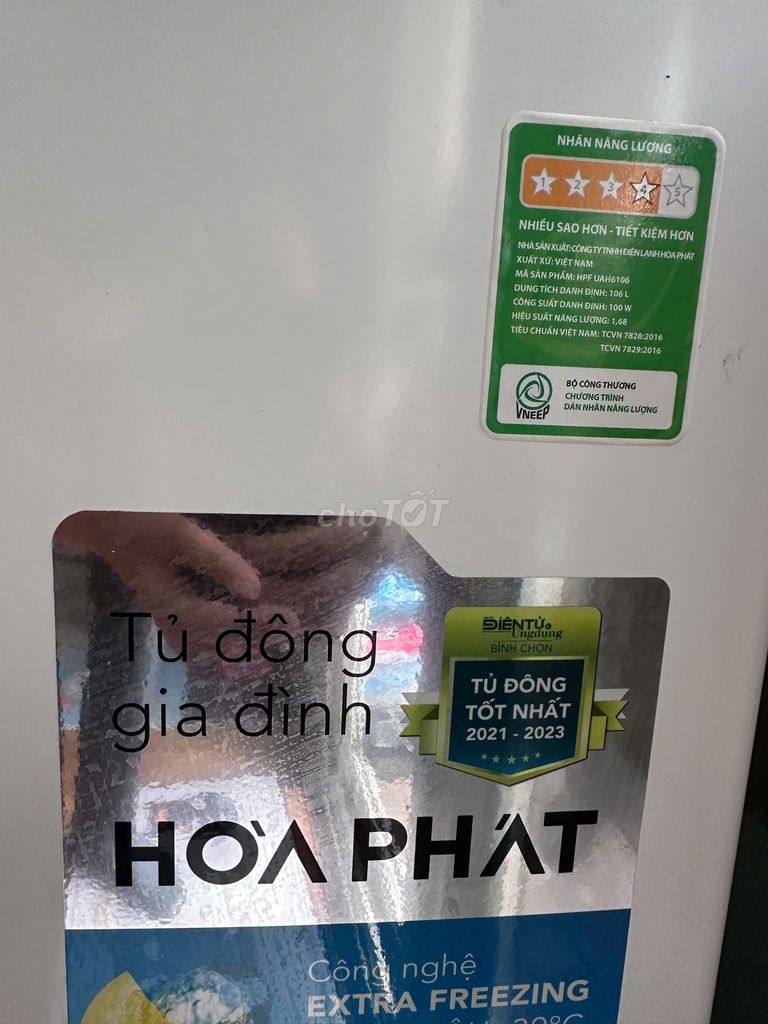 Tủ đông Hòa Phát UAH6106 106L Trắng. Mua bán Tủ lạnh tại Quận Cầu Giấy Hà Nội được đăng bởi Lưu Trọng Hiệp hình 1