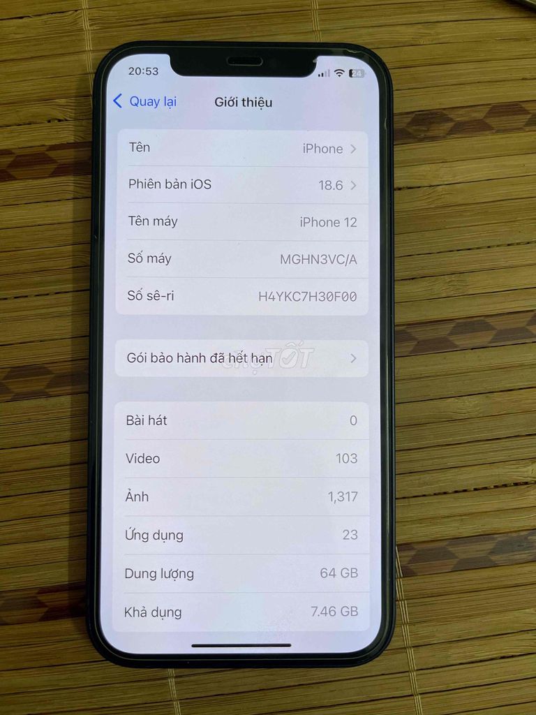 Apple iPhone 12 64GB Đen fullbox. Mua bán Điện thoại tại Huyện Quảng Xương Thanh Hóa được đăng bởi Phạm Khánh hình 1