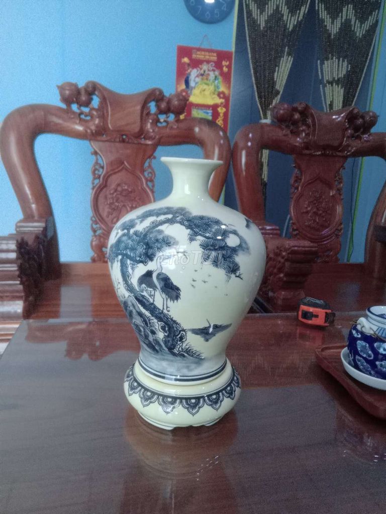 Bình hút lộc Gốm sứ Dáng mai bình. Mua bán Đồ sưu tầm, đồ cổ tại Thành phố Mỹ Tho Tiền Giang được đăng bởi Đồ cũ Thanh Lý  hình 1