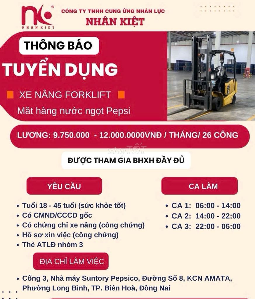 [XE NÂNG FORKLIFT] KCN AMATA - BIÊN HÒA - ĐỒNG NAI